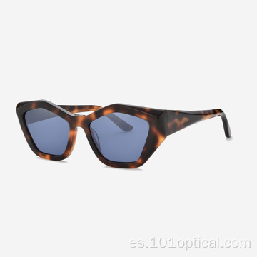 Gafas de sol para mujer de acetato con corte en bisel angular